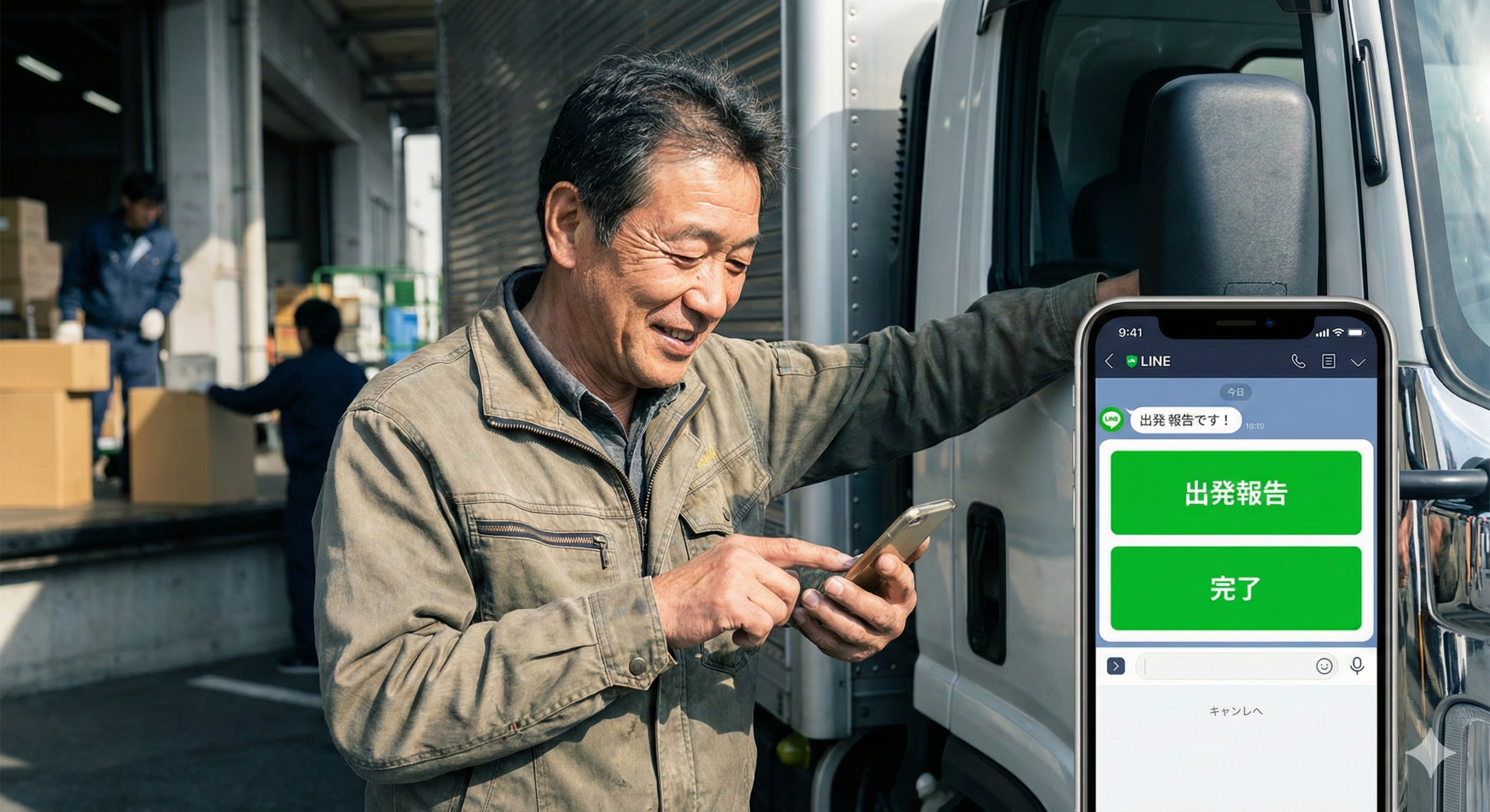 ベテランドライバーのスマホ利用シーン